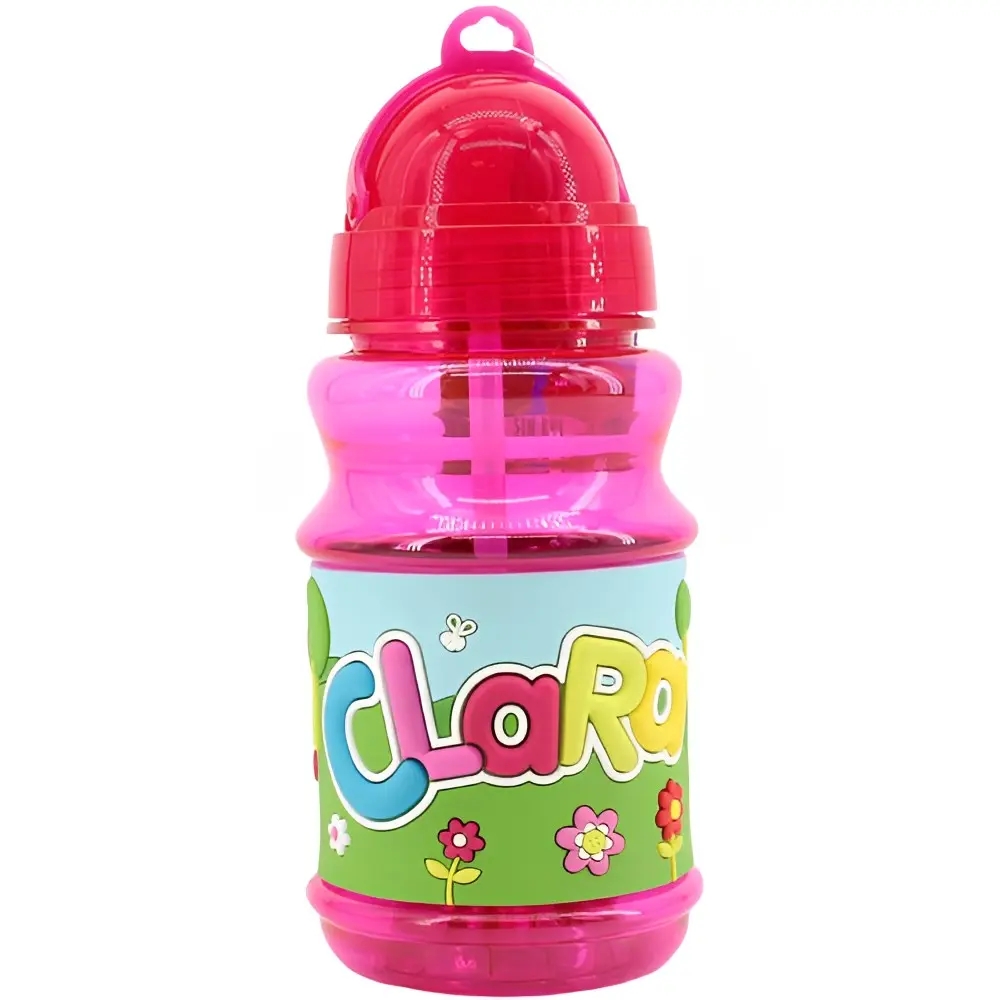 PLUS HOME Botella Agua con Nombre para Niños 350 Ml a Prueba de Fugas Sin BPA