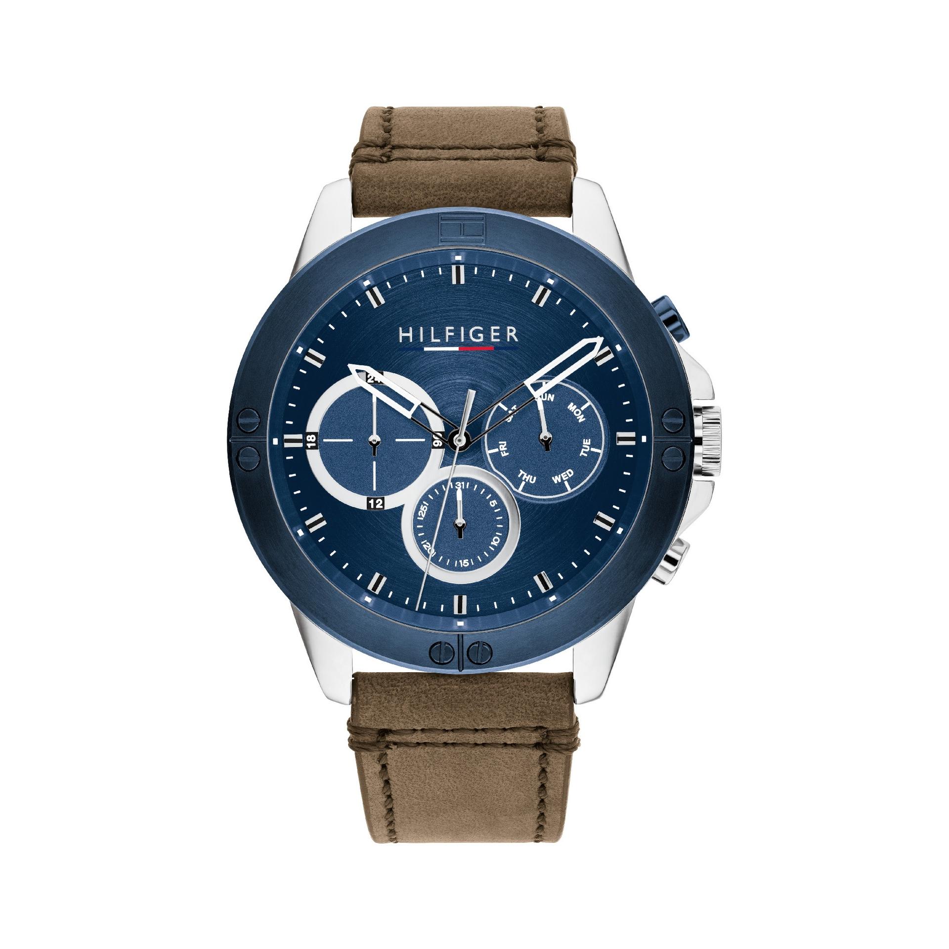 Reloj Tommy Hilfiger Harley Hombre Correa Piel y Esfera Azul