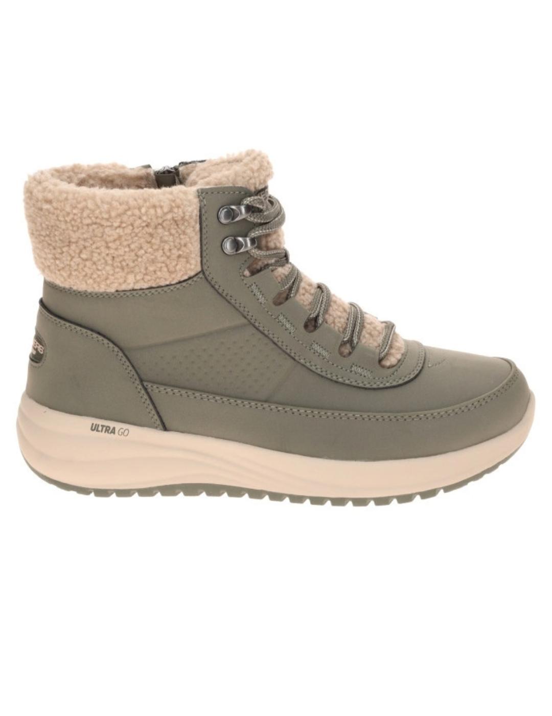 Botas skechers waterproof on the go verde de mujer.