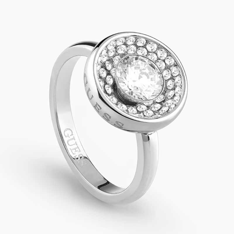 Guess - Anillo JUBR03397JWRH54 Solitario para Mujer, Joyería Fina de Diseño Único, Ideal para Regalo y Uso Diario, Compatible con Estilo Elegante y Moderno