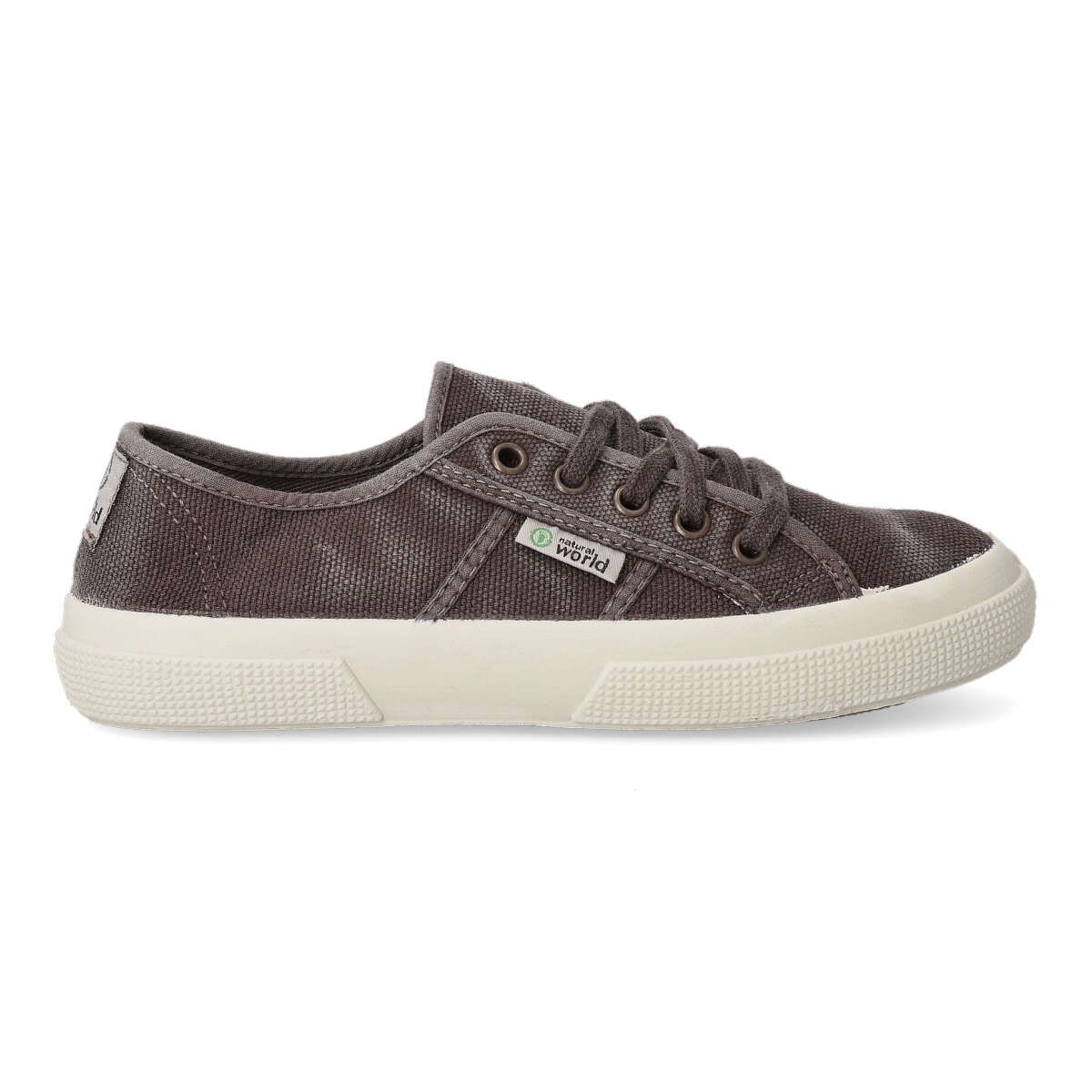 Natural World - Zapatillas deportivas Old Blossom de lona orgánica GOTS con suela de caucho natural, estilo casual desenfadado para mujer