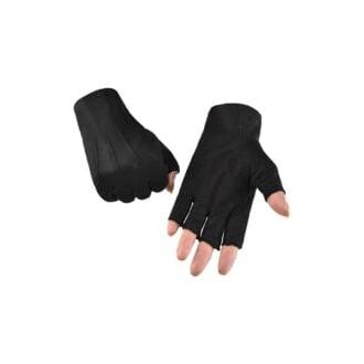 CA Guantes de conducción para hombre, de verano, antideslizantes, de medio dedo, de algodón, transpirables, con absorción del sudor, anti-UV, con protección solar, para ciclismo, motocicleta, camping