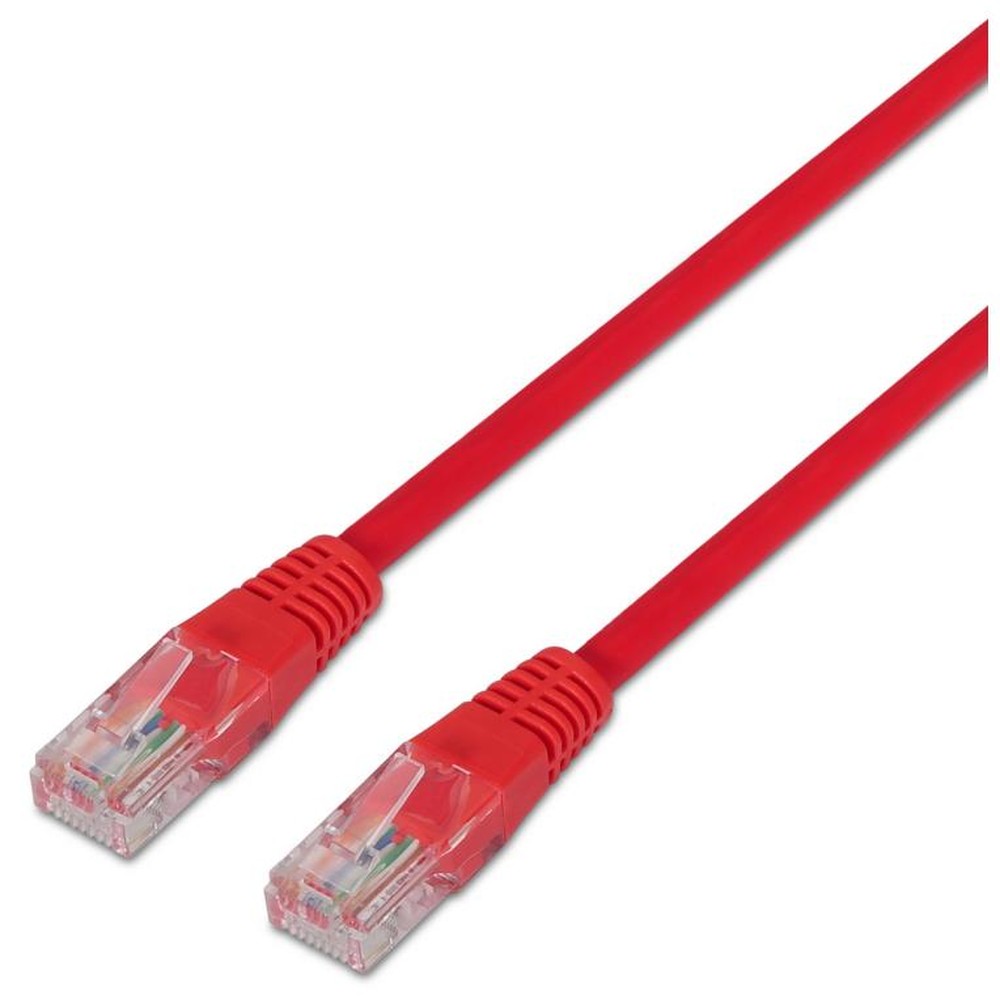 Aisens - Cable de red RJ45 Cat.5e UTP AWG24 1m rojo con certificación ANSI/TIA/EIA 568-B y RoHS para conexión estable en redes domésticas y oficina