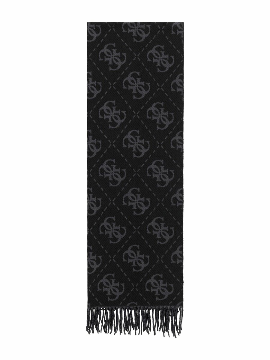 Bufanda Guess Logo 4G Negro / Gris AW5217VIS03-CLO
