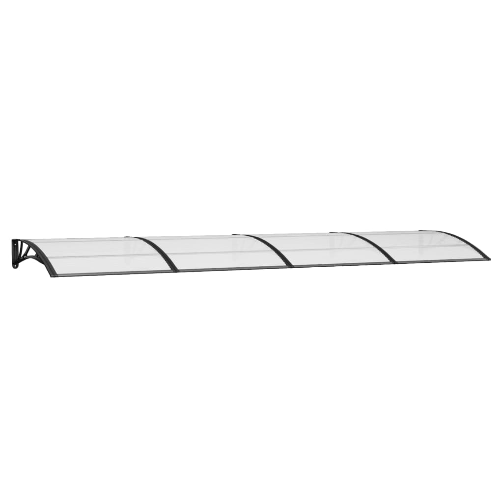 Vidaxl Marquesina de Puerta Policarbonato 400x100 Cm Color Negro Transparente