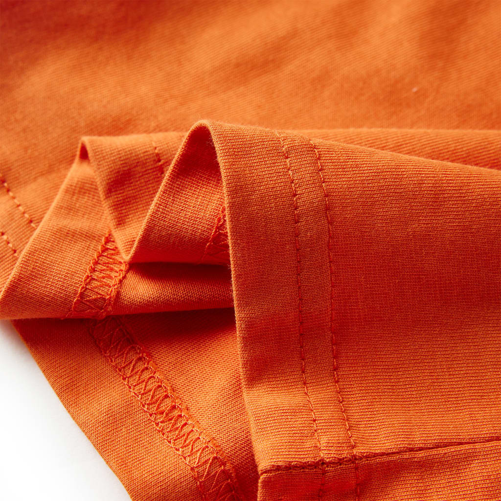 vidaXL Camiseta para niños de manga larga estampado de oso naranja oscuro 128