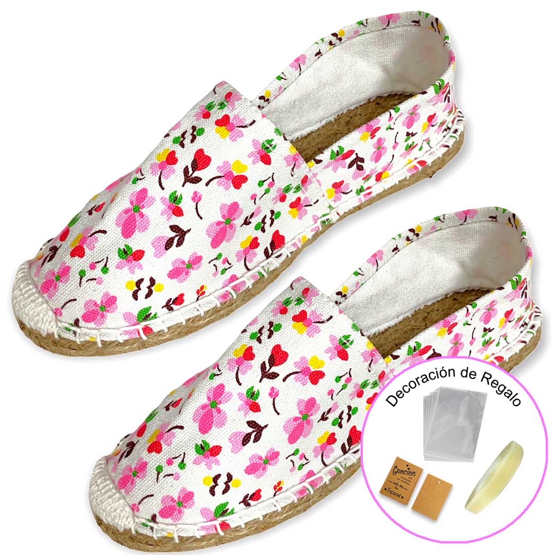 Alpargatas Mujer boda de Esparto. Regalo Bolsa Celofán + Tarjetita + Cinta  (12/24/36/48 pares)  Mundiboda 35006