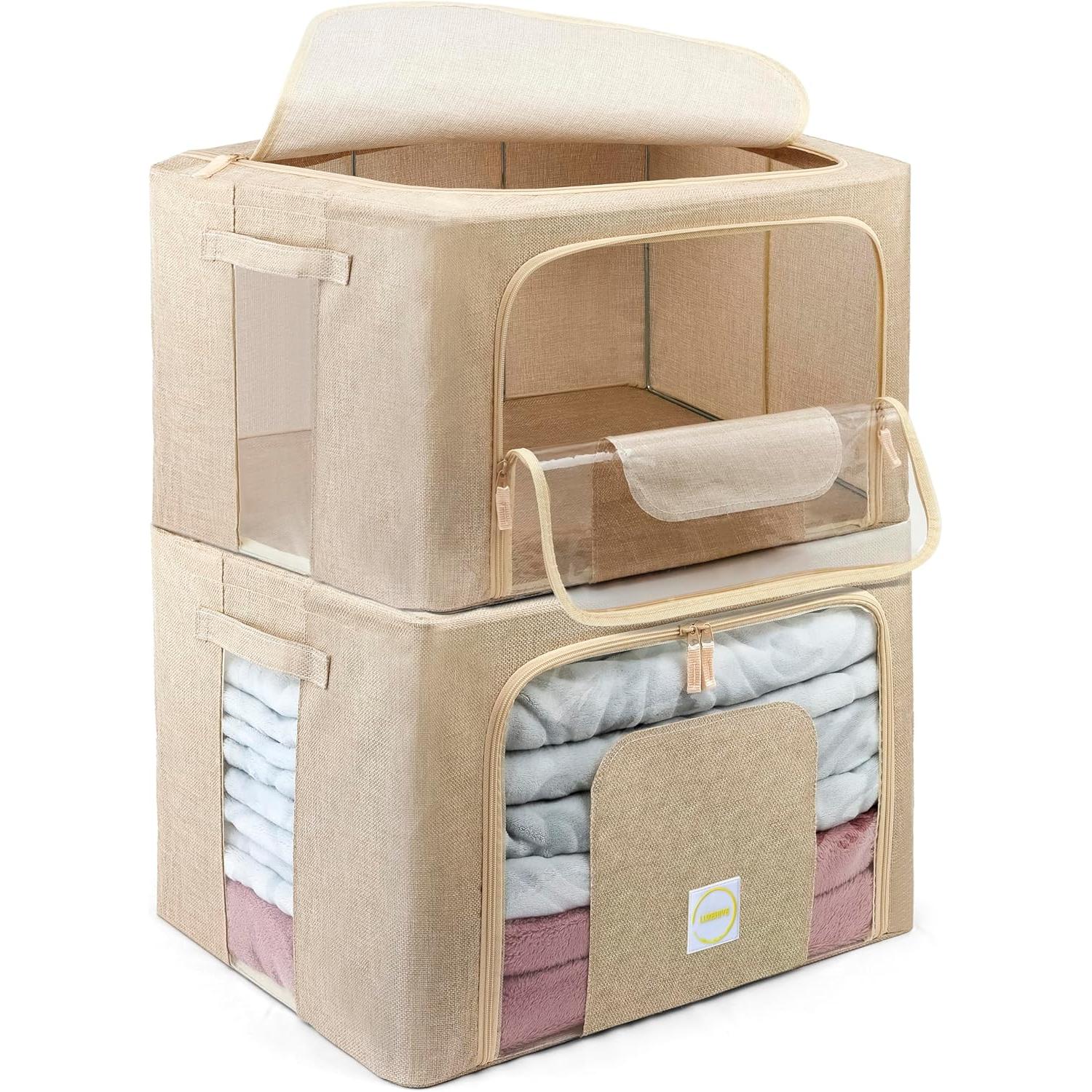 Cajas para ropa con tapa y estructura Metalica, XL