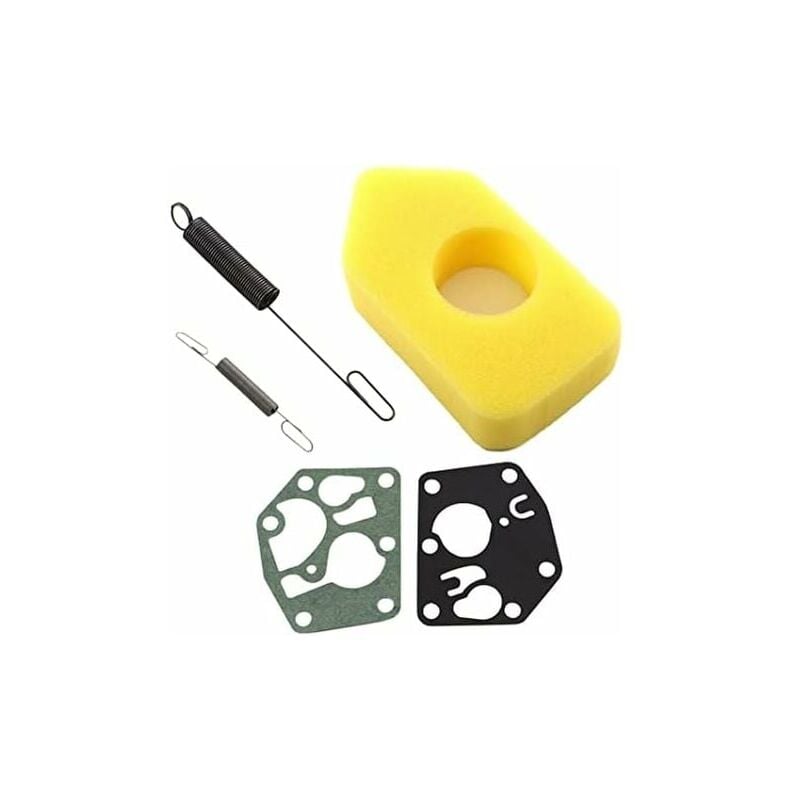 CA Conjunto de filtro de aire Ulisem 698369, resorte regulador 691859, diafragma 495770, 795083 para motores Briggs & Stratton de 3,5 a 4,5 HP Classic Sprint Quattro serie 450 500 550.