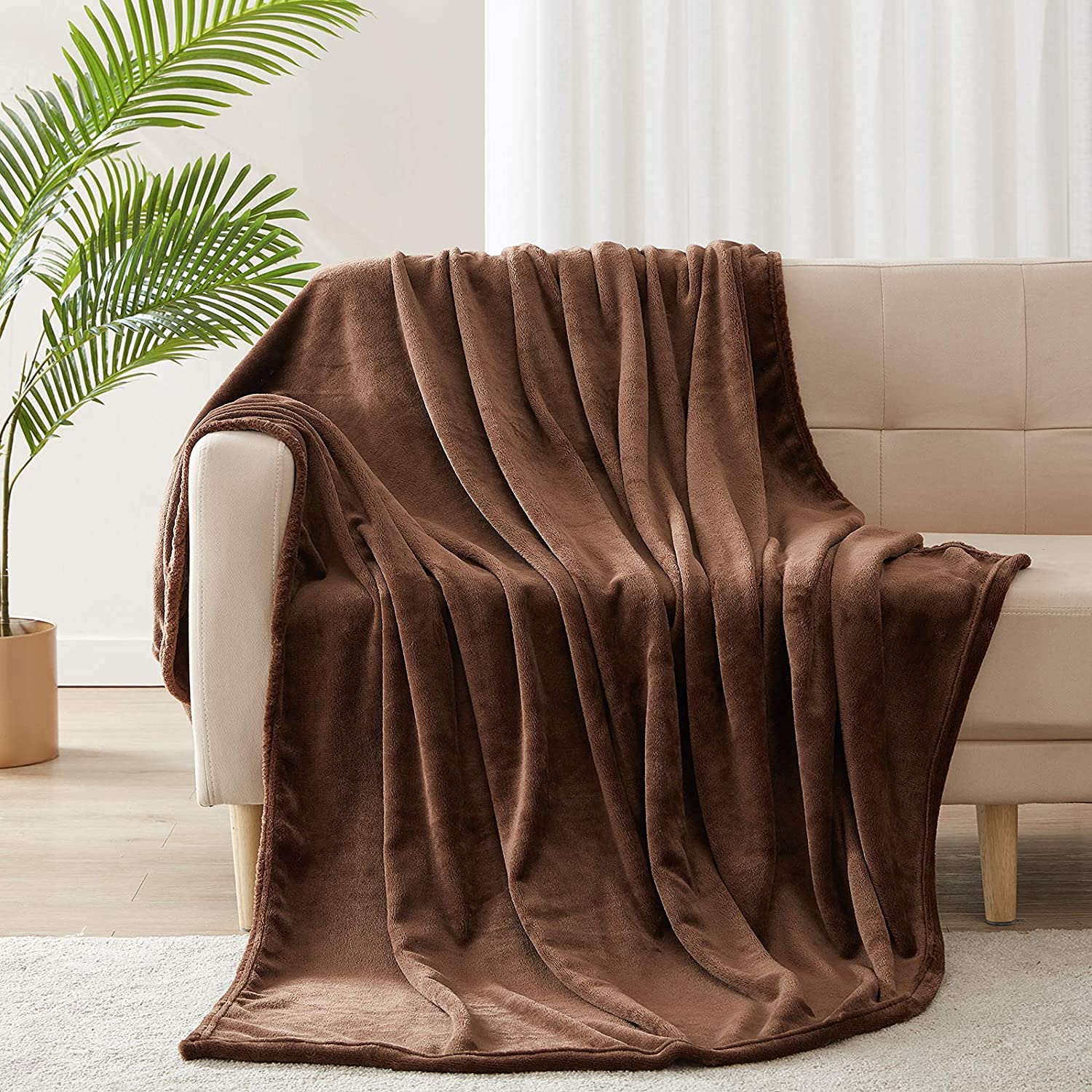 Yibo Manta de Franela para Sofá, Manta de Franela para Cama, Manta para Mascotas, Mantas Ligeras, Extra Suave Cálido