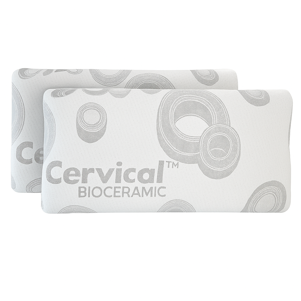 ECODE®PACK 2 Almohadas Viscoelásticas Desenfundable, Ergonómica, Anti bacterias, Termo regulable, Doble Funda con Cremallera, Lavable, Adaptabilidad cervical
