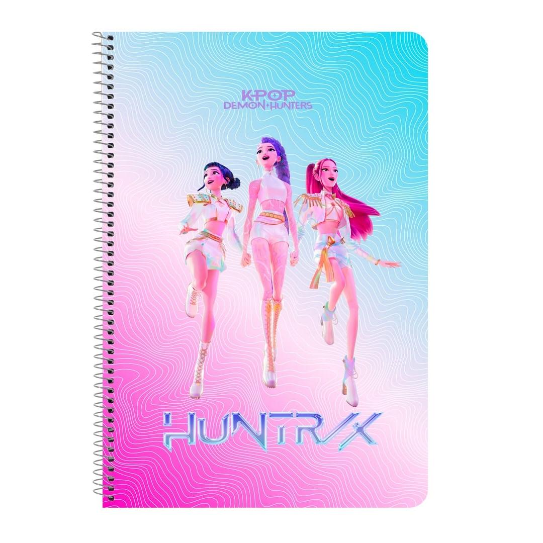 SAFTA | Blocs y Libretas K-Pop Demon Hunters, Tamaños A4, A5, A6, A7, Folio, Cuarto y Fluffy, Papelería Escolar con Licencia Oficial