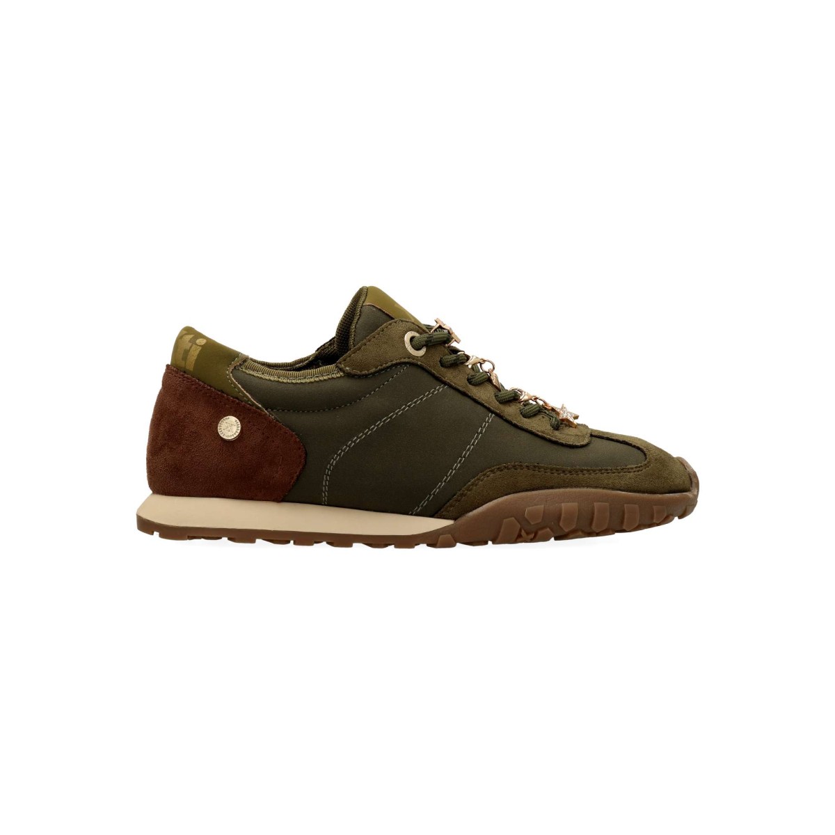 Xti - Zapatillas casual mujer vintage de piel sintética beige, ligeras y cómodas con suela antideslizante para uso diario
