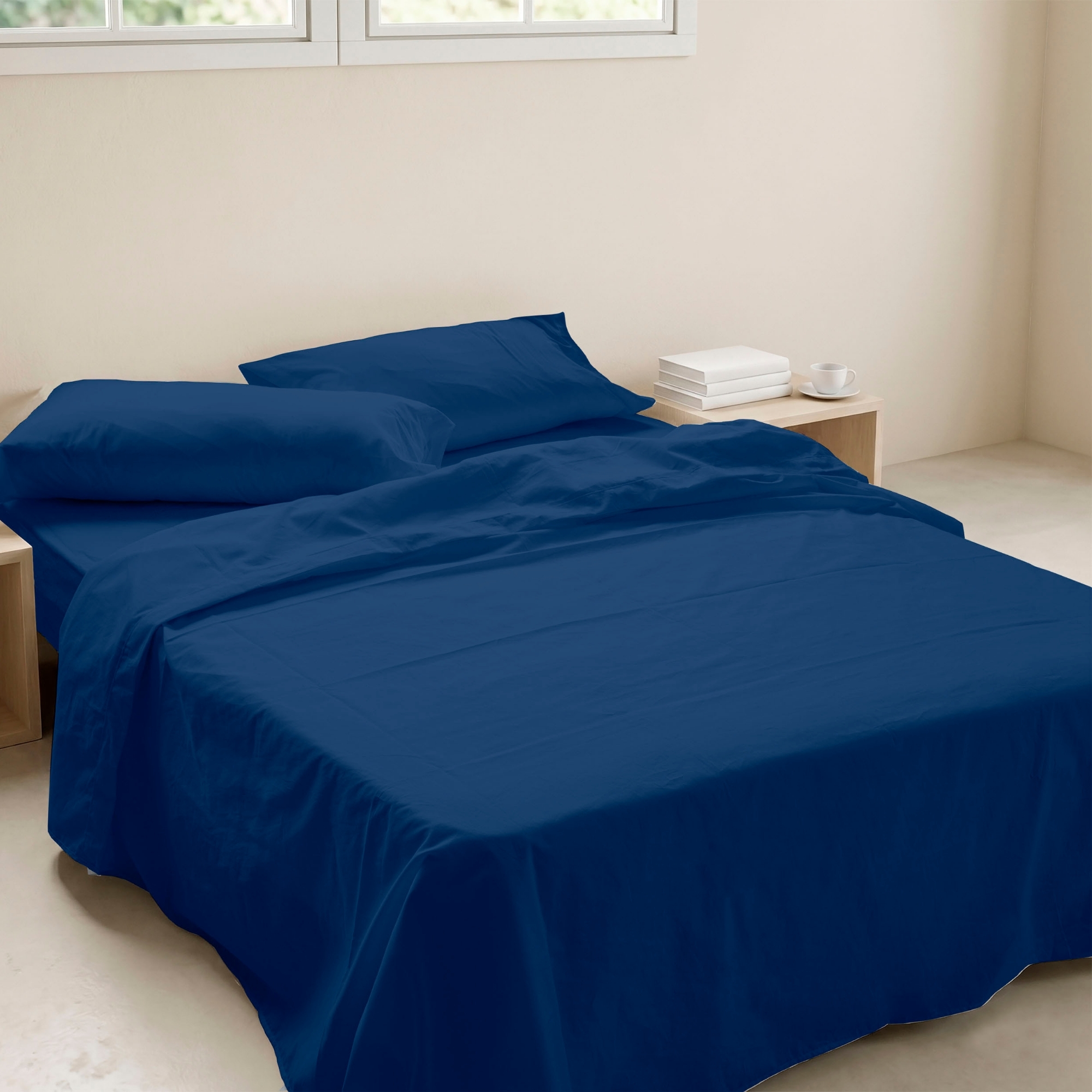 ICEHOME - Juego de Sábanas Liso 3/4 Piezas 100% Microfibra - Tacto Suave y Sin Plancha - Incluye Sábana Encimera, Sábana Bajera y 1 o 2 Fundas de Almohada - Cama 90/105/135/150/180