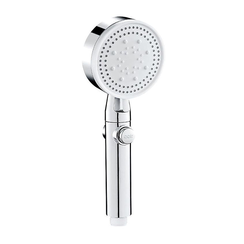 CA Cabezal de ducha plateado ahorrador de agua, 5 modos, ducha de alta presión ajustable, ducha de masaje de agua con un solo toque