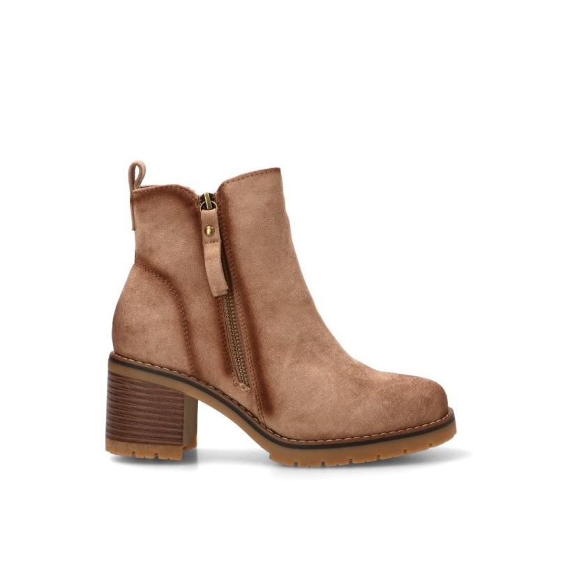 Botin Xti - Mujer - Tacón Medio - Modelo 130703 - Color Taupe