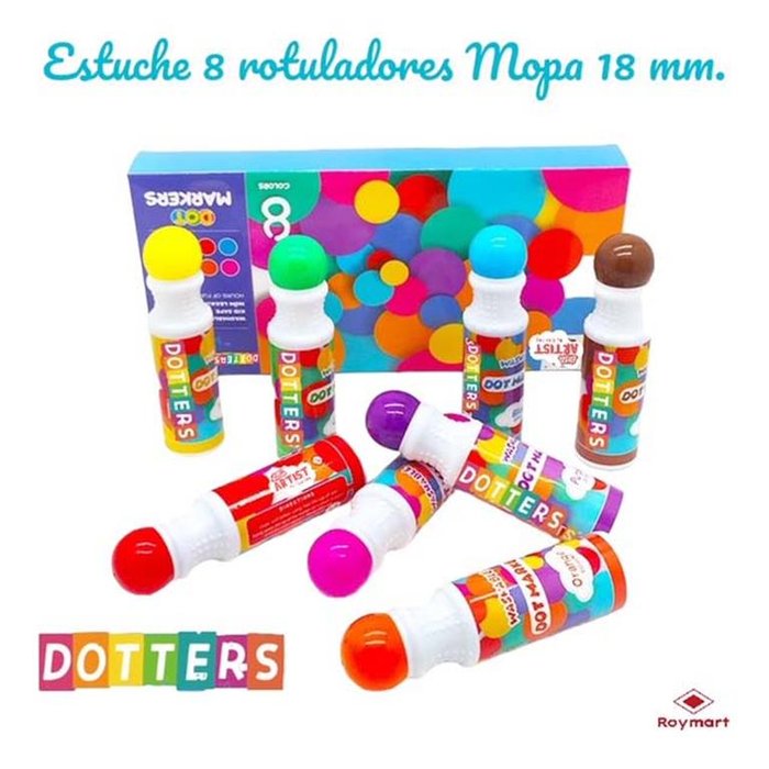 ROYMART ESTUCHE 8 COLORES DOTTERS MOPA MI PRIMER MARKER ROTULADORES