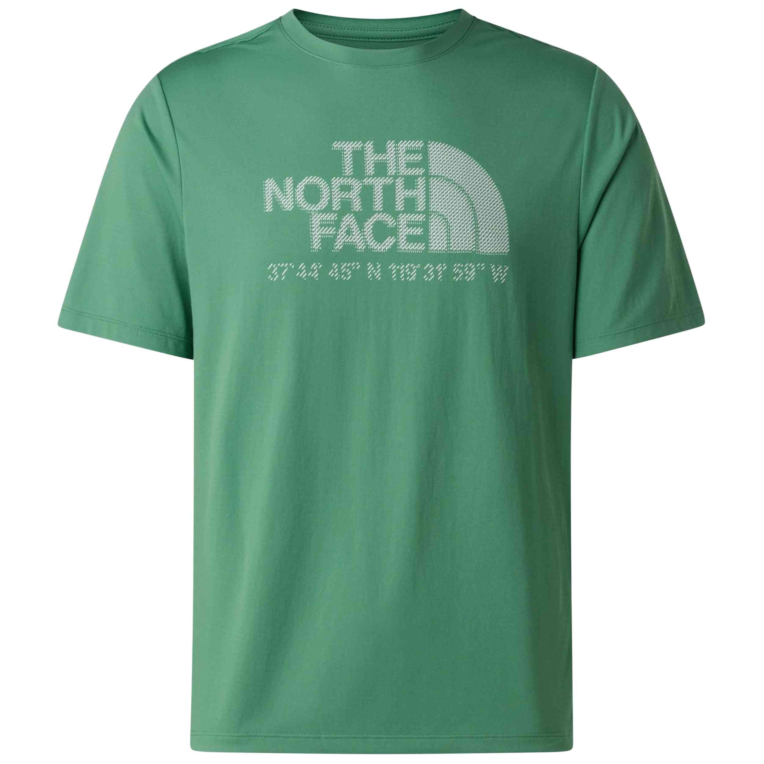 Camiseta De Manga Corta The North Face modelo M 24/7 S/S TEE LOGO GRAPHIC REG Dimmed Algae para hombre y mujer en color Verde