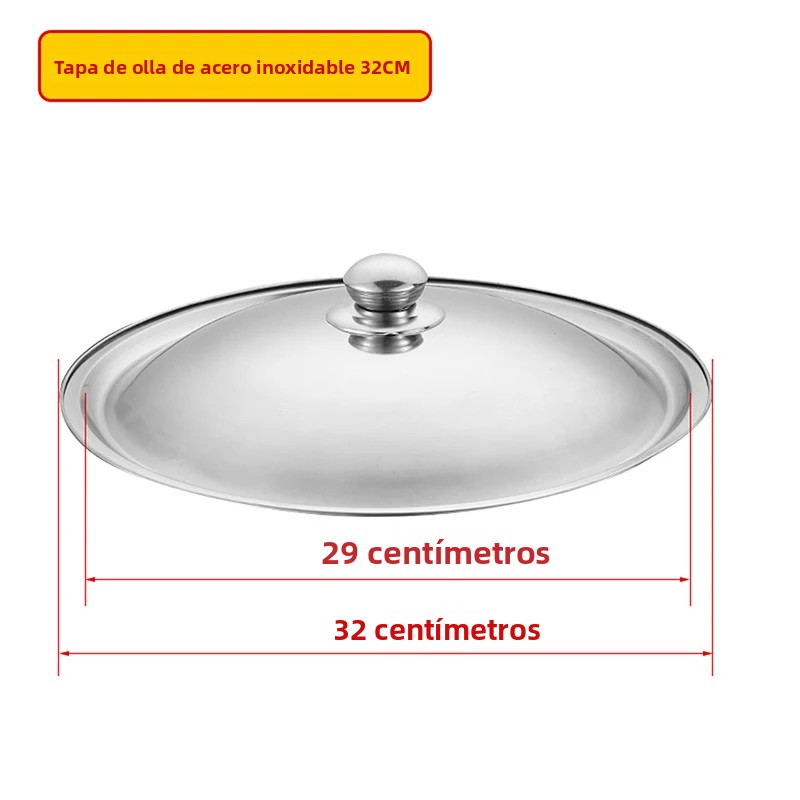 TK Tapa De Olla Redonda De Acero Inoxidable 10-32Cm Universal Reemplazo Cubierta De Sartén Con Borde Liso Lavable En Lavavajillas Utensilios De Cocina Para Exteriores