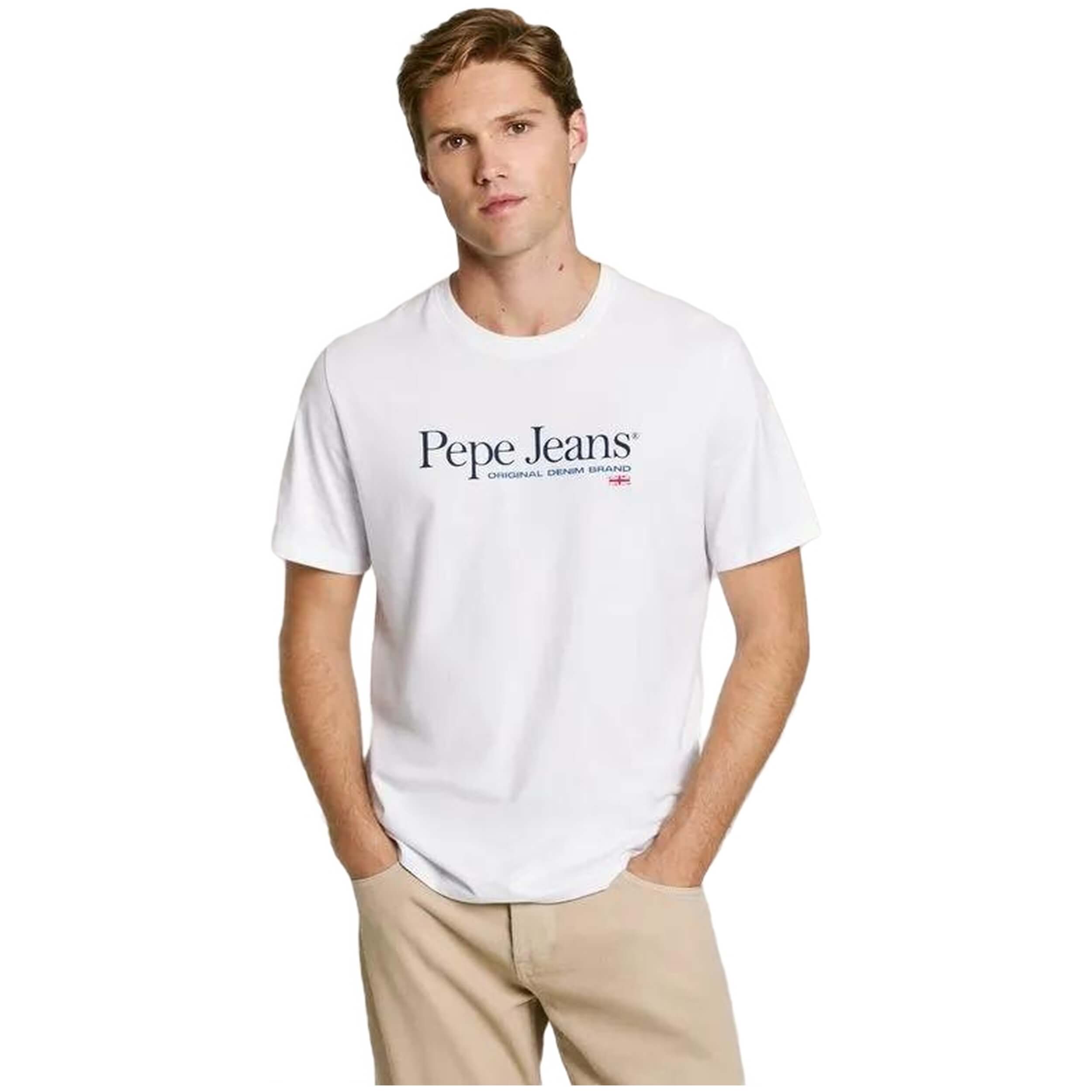 Camisetas De Manga Corta Pepe Jeans modelo PM509432-800 para HOMBRE en color Blanco