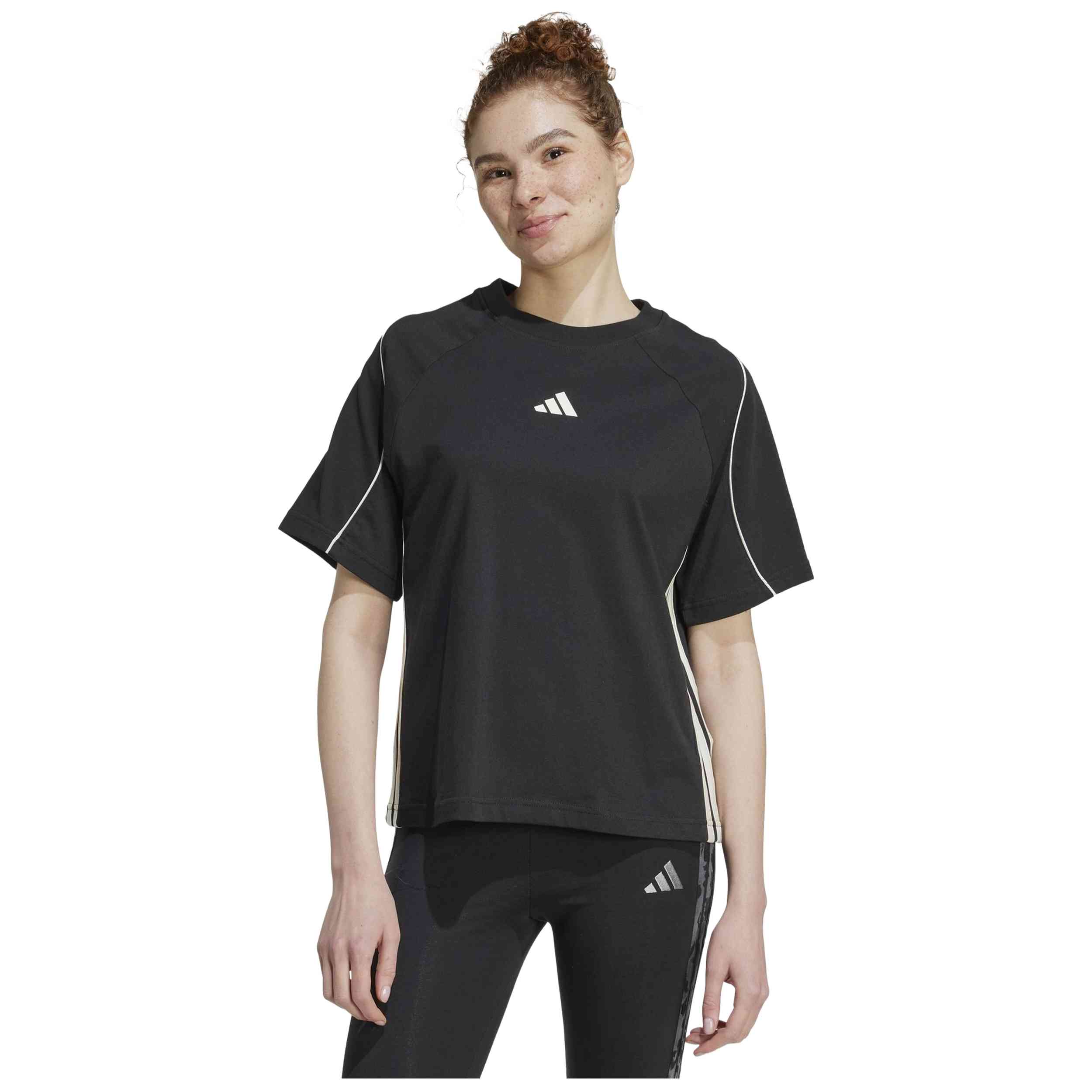 Camiseta De Manga Corta Adidas modelo JV7009 para Mujer en color Negro
