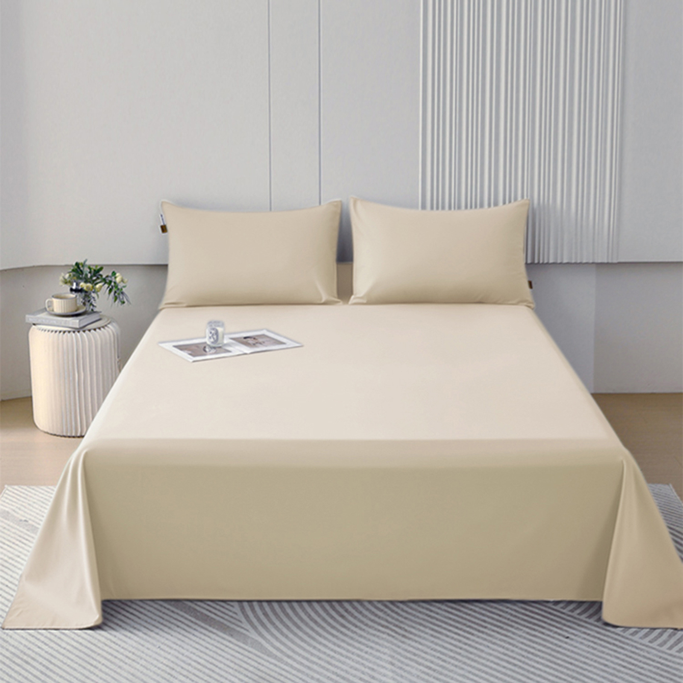 Sábanas premium verano , ropa de cama de 3 piezas, juego de cama de varios tamaños y colores (90/105/135/150/180/200) suave , liso, sin estampados, y sencilla,Sábana Antimanchas para Niños, no se descolora ni pierde brillo. Sábana matrimonial ,Secado Rápi