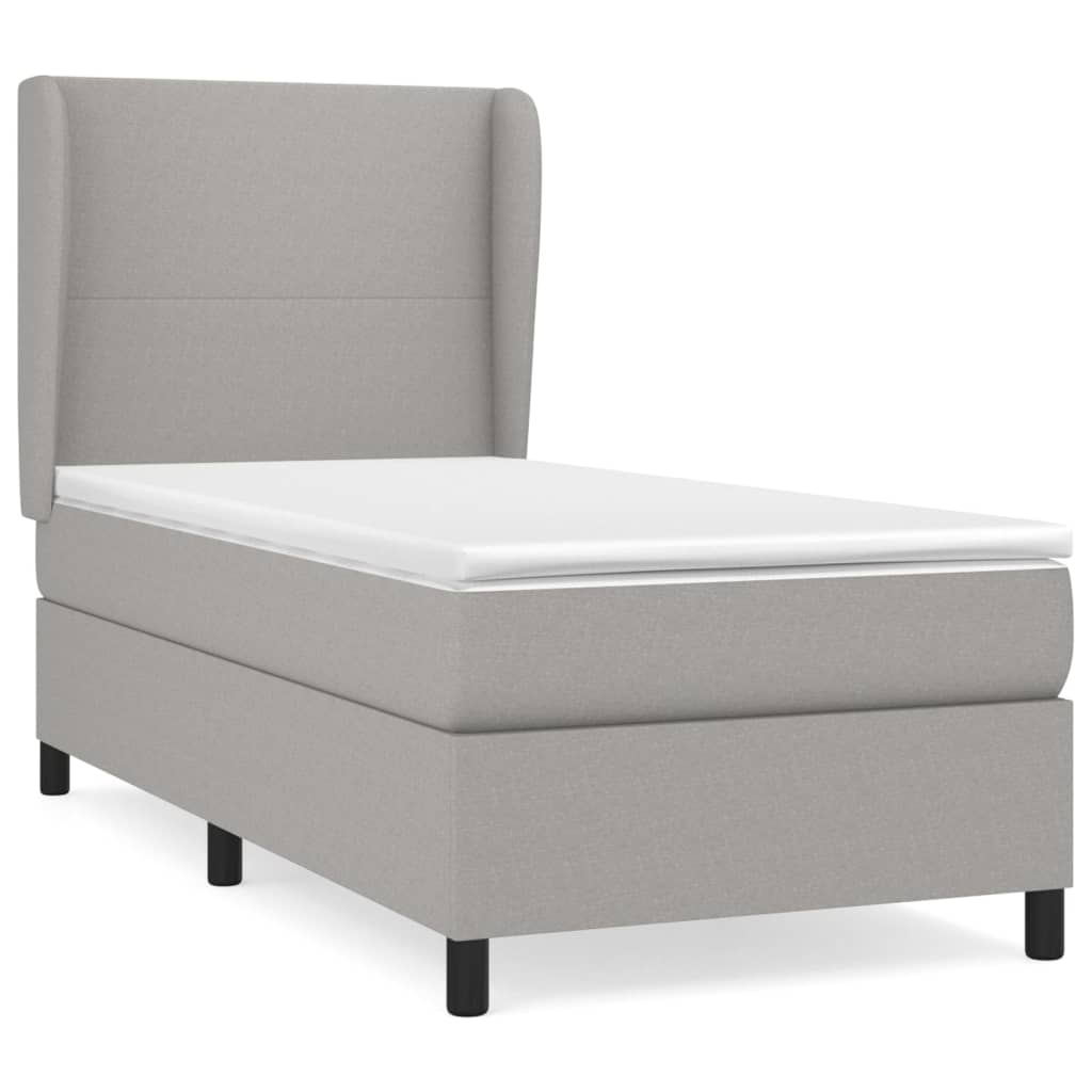vidaXL Cama box spring con colchón tela 80x200 cm Multicolor