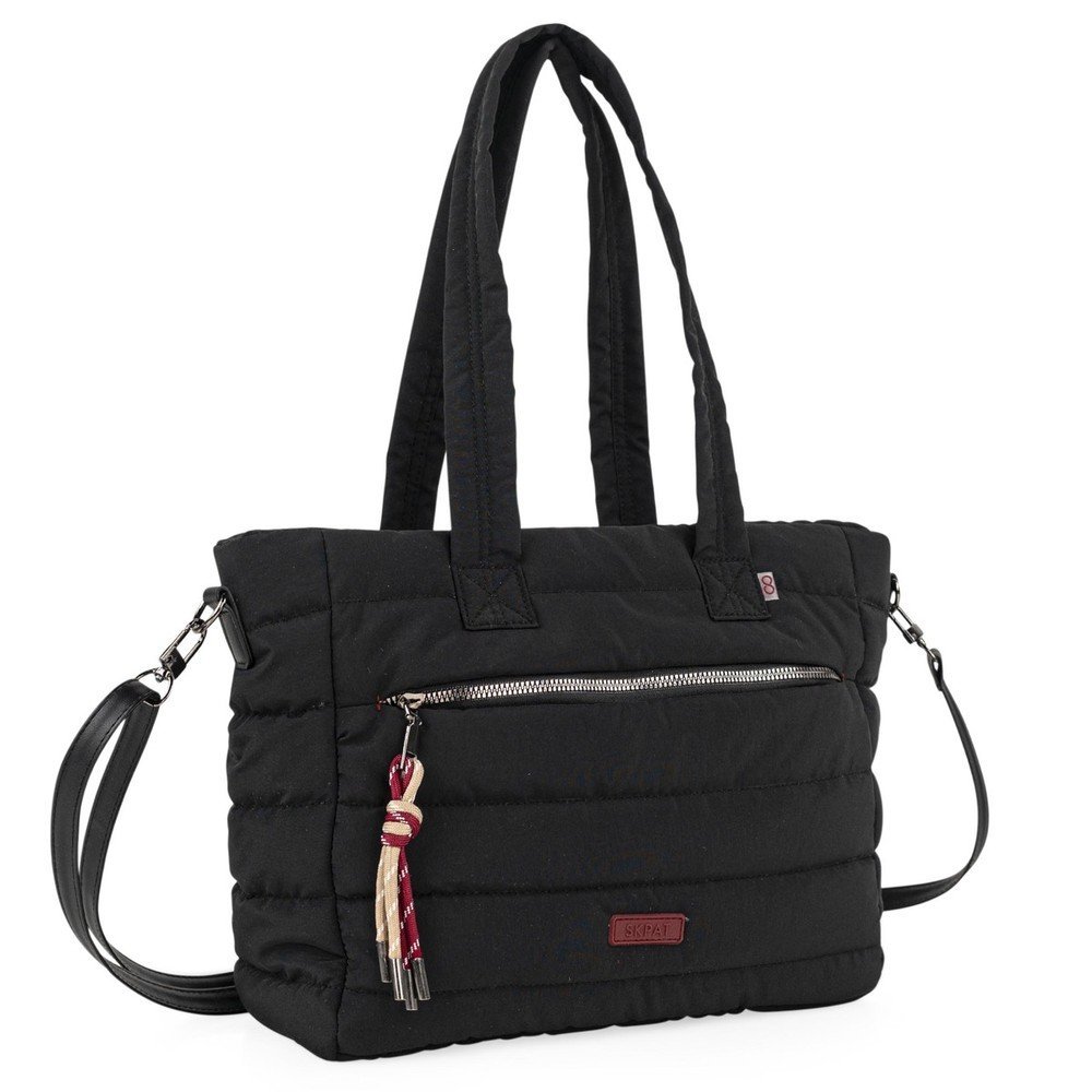 ARSAMAR BOLSO SHOPPER CON BANDOLERA BRESCIA NEGRO BRESCIA 11x40x25 Cms.