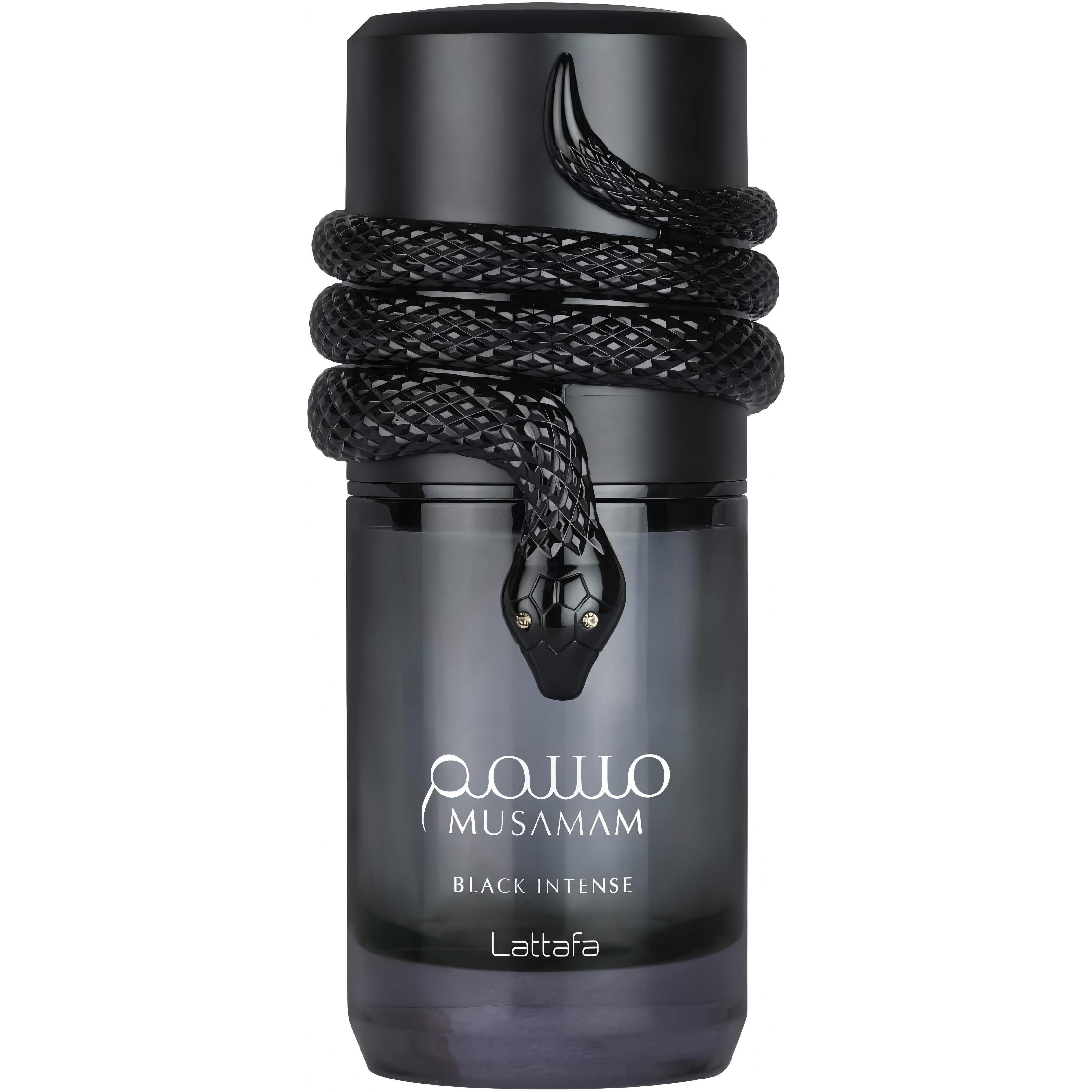 Lattafa Musamam Black Intense EDP 100 ml – Perfume Árabe Masculino de Larga Duración | Notas de Coco, Tonka y Pachulí