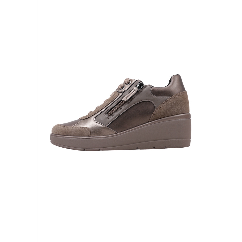 Geox D ILDE Cd Deportivas Con Cuña Mujer Marrón