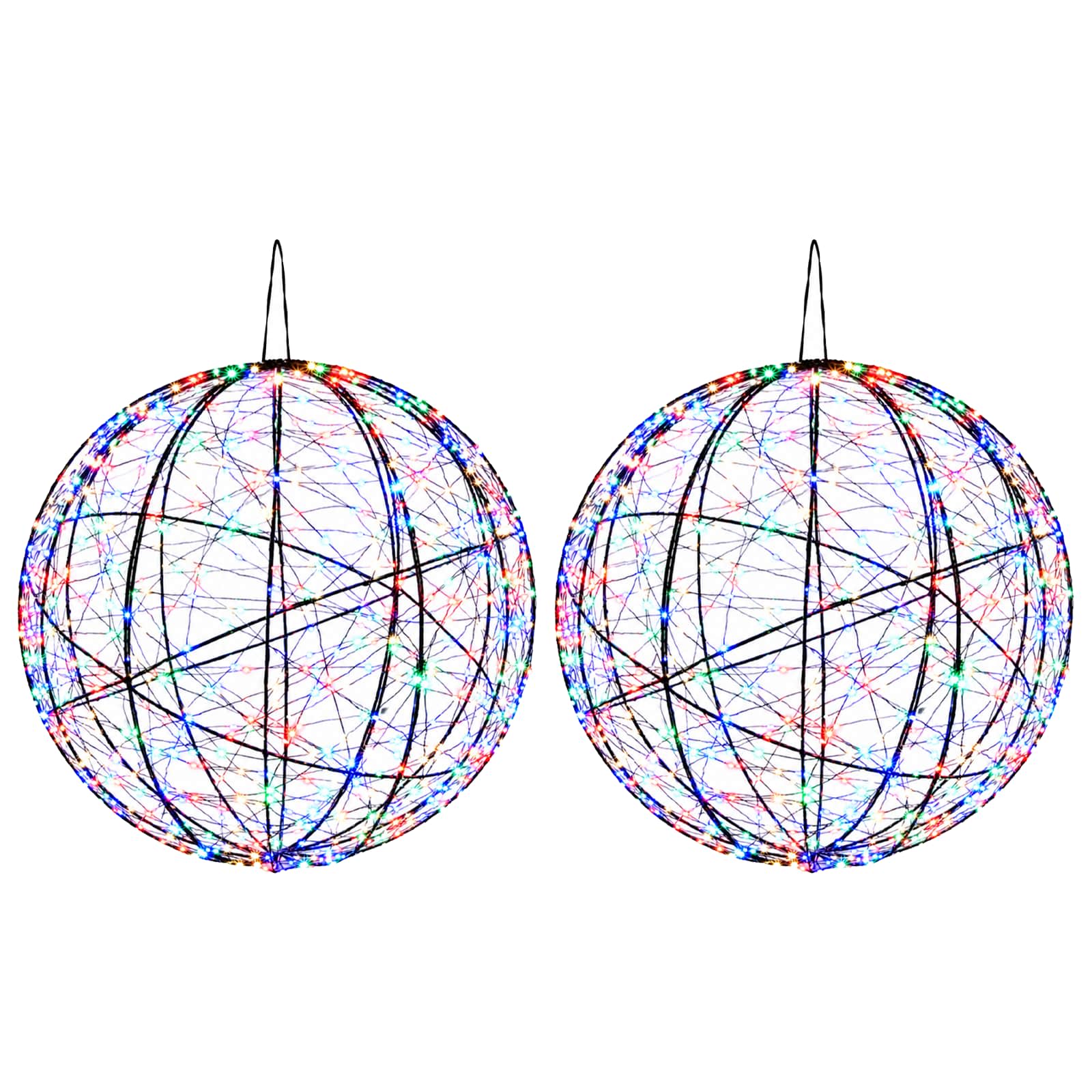 vidaXL Luz de adorno navideño 2 uds. 1900 LED  Multicolor