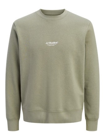Jack & Jones - Sudadera Soho de corte relajado con cuello redondo y detalle de logo, tejido cepillado suave para hombre