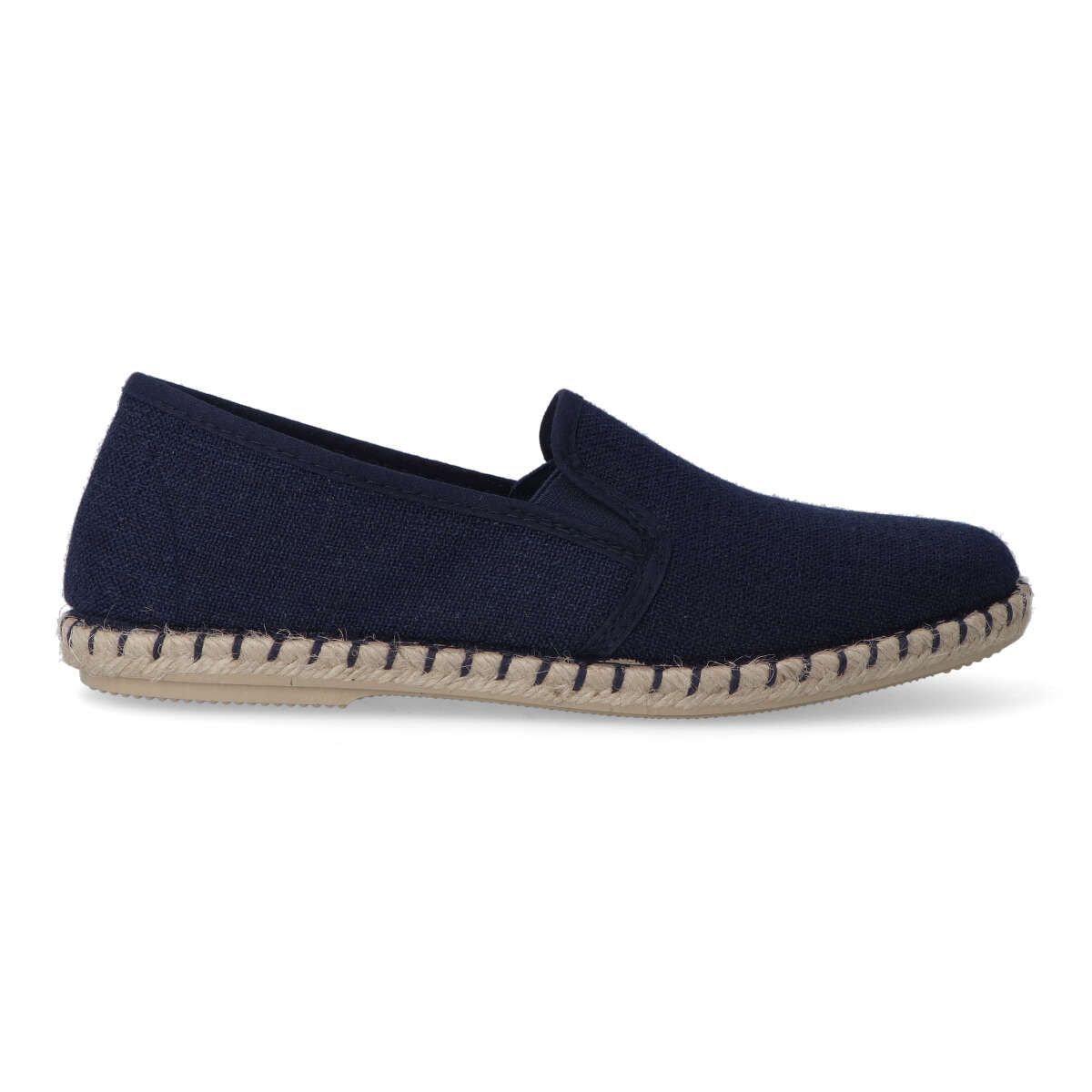 Vanessa Calzados - Zapatillas alpargata RUI 1000 para hombre de lona con suela flexible de yute y caucho, elásticos laterales, ideal para look veraniego, hecho en España