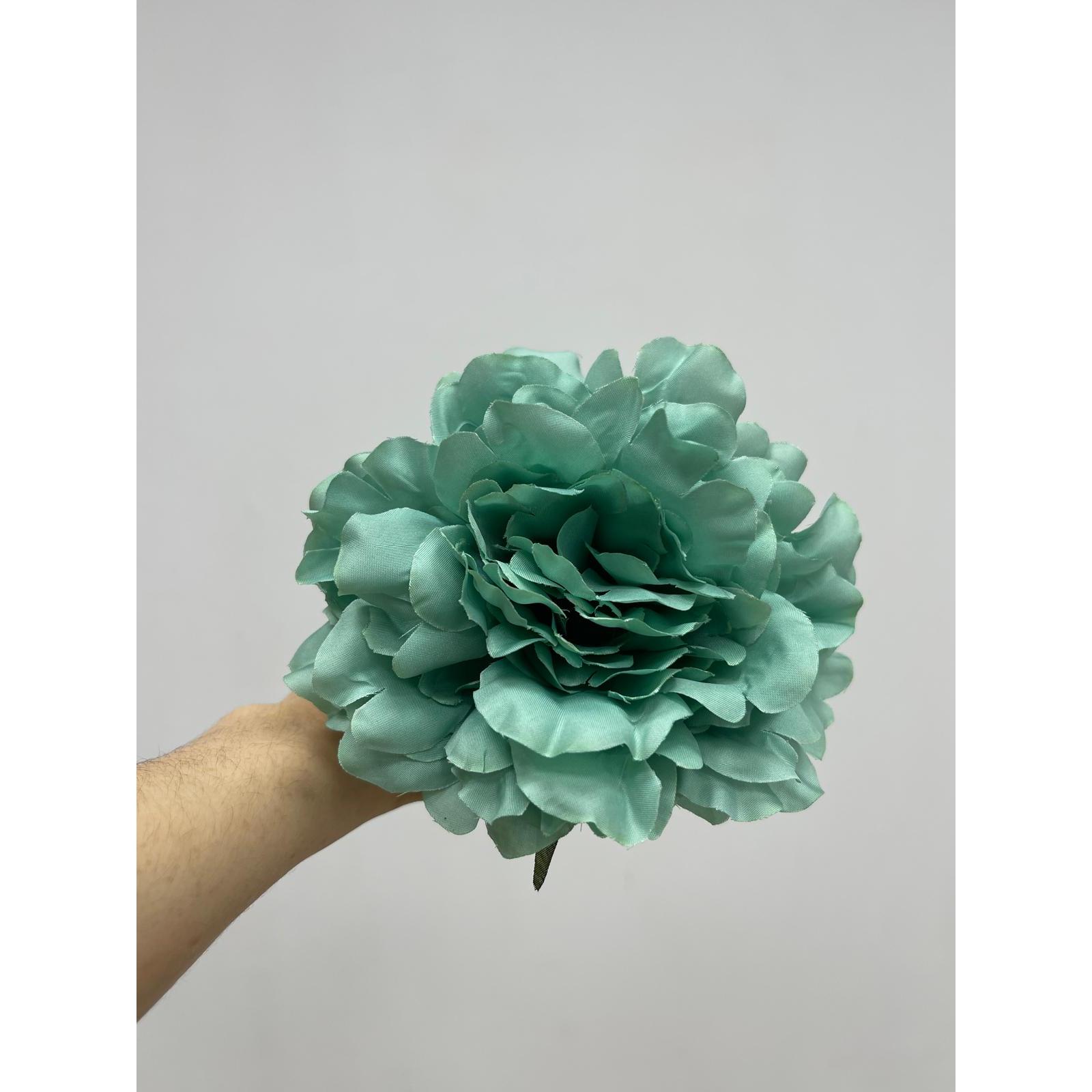 Flor Peonia De Color Turquesa Palo Para Cabello De Flamenca te Dara Estilo , Elegancia y Tradicion