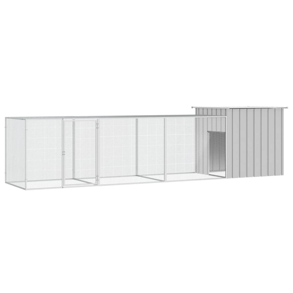 vidaXL Jaula para Gallinas Gallinero Exterior Casa de Mascotas Acero Galvanizado