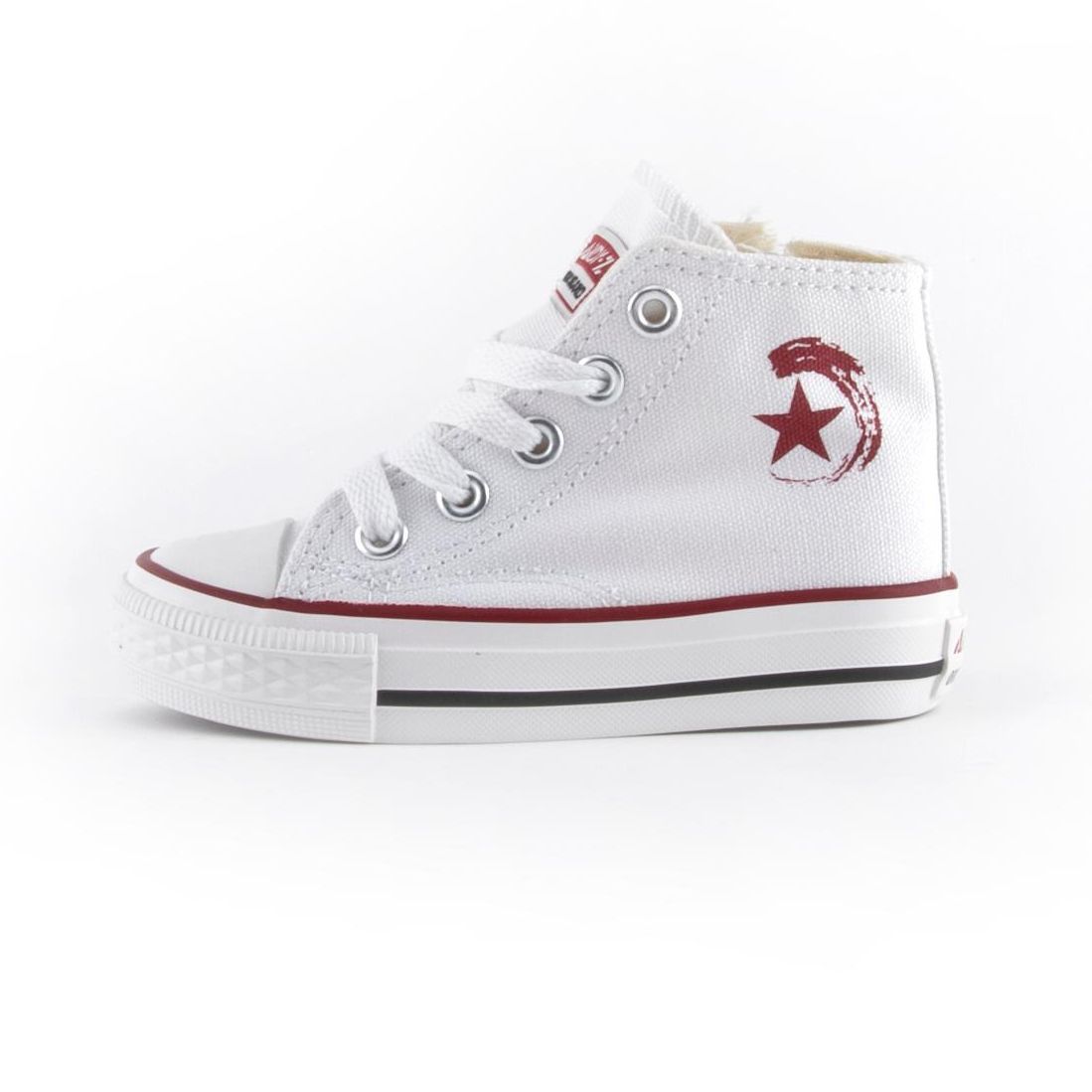 Zapatos altos de lona para niños y niñas con cremallera y suela de goma ANDY-Z AN1006