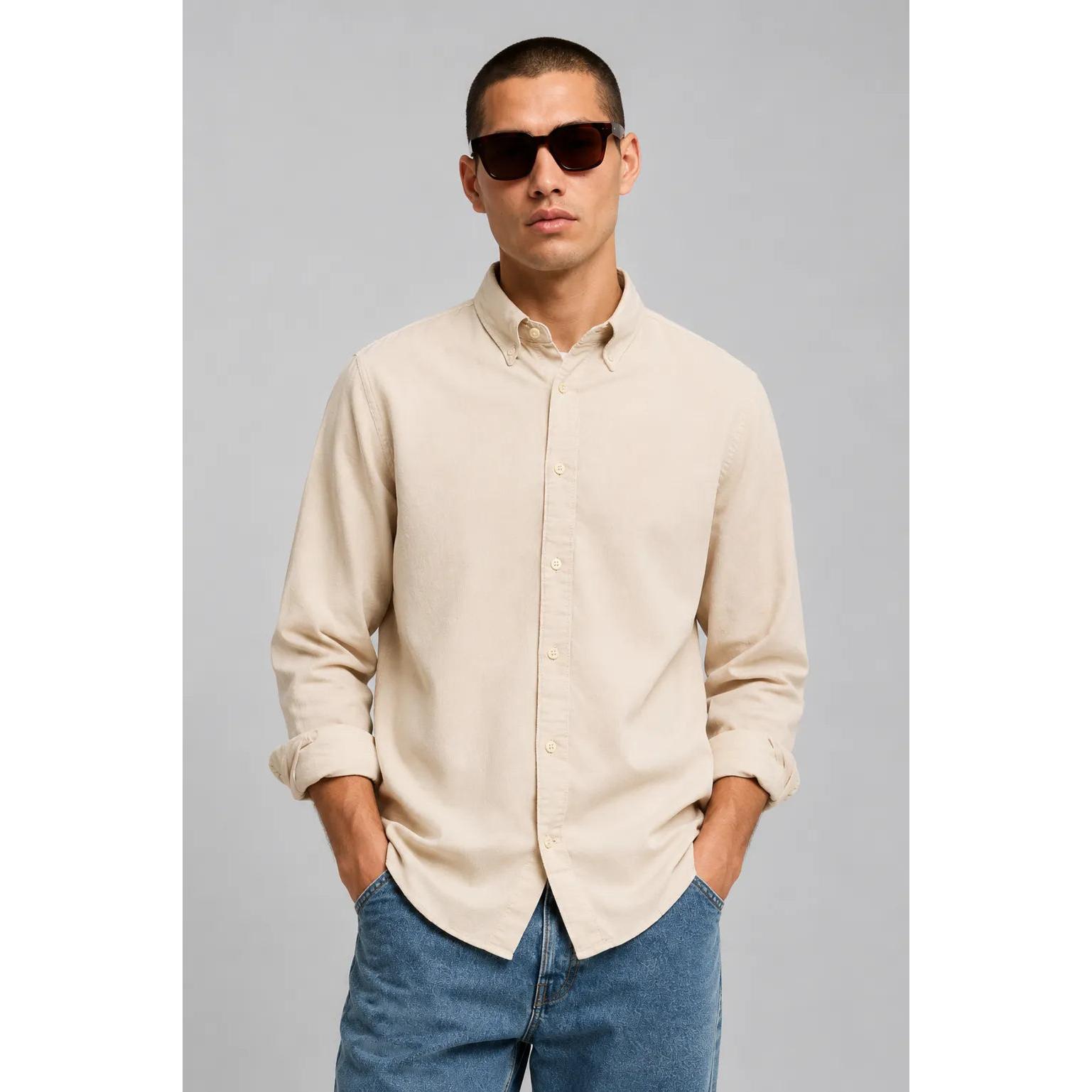 Lyle And Scott Camisa Hombre Micropana Beige