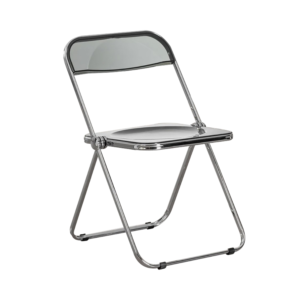 ORION91® - Unidad - Silla plegable Lyrae gris humo, 48 x 75 x 53 cm, comedor, oficina, salón, teletrabajo, cocina, camping, eventos - spaziOrion91