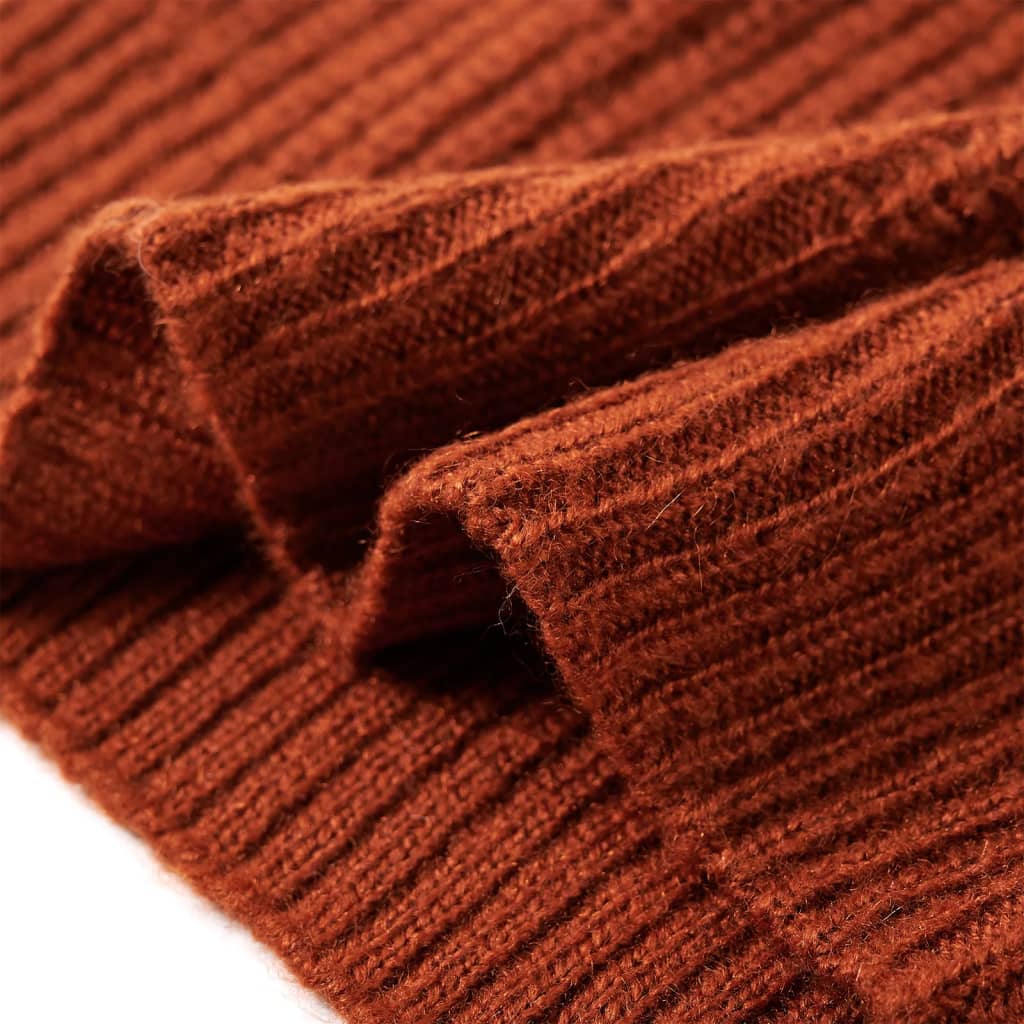 Chaleco para Niños de Punto Camiseta Suéter sin Mangas Ropa Infantil Color Coñac