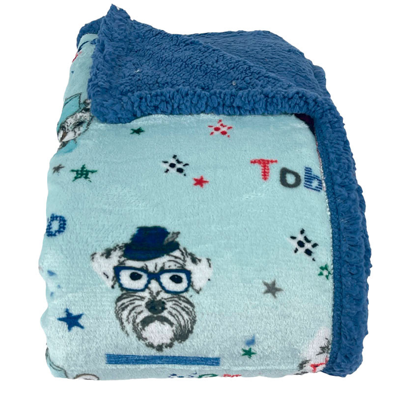 RUFINO DÍAZ Manta Multiusos Sedalina Borreguillo Infantil Perritos - Otoño/Invierno - Tacto extra suave y super calentita - Para usar en la cama o en el sofá