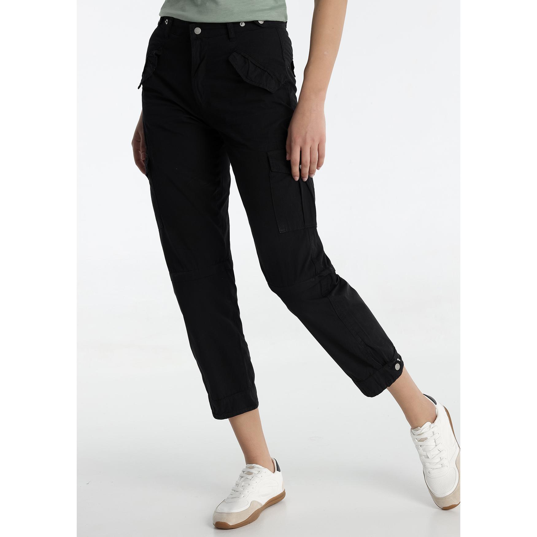 LOIS JEANS - Pantalón Ares Cargo Negro - Tallaje en Pulgadas- Tallaje en Pulgadas