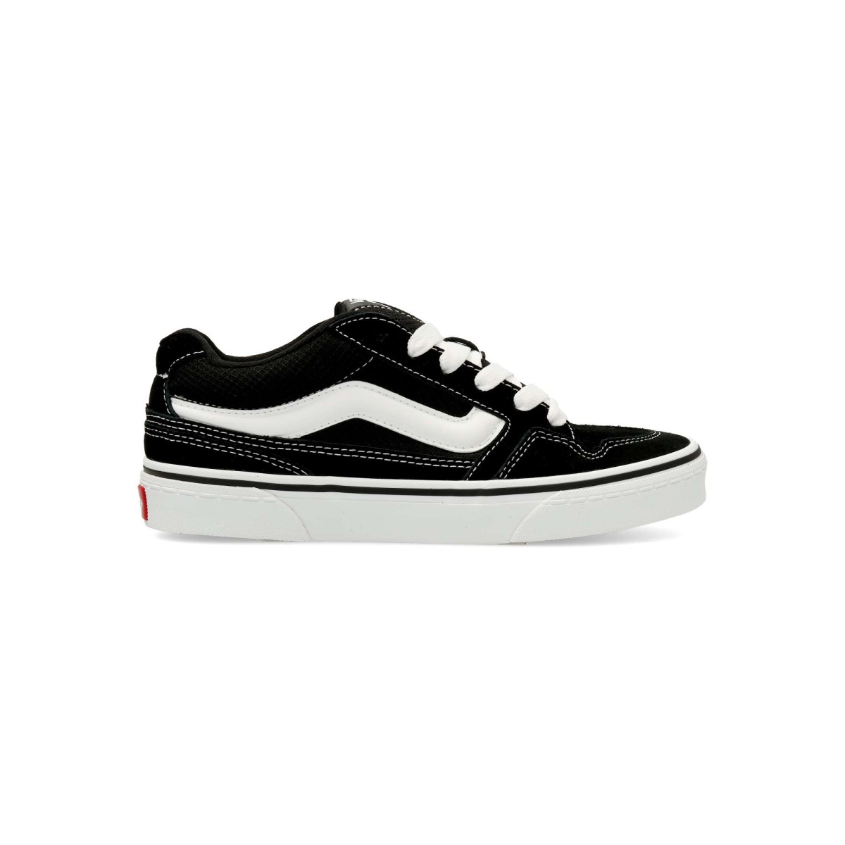 Vans - Zapatillas Caldrone estilo skater para niño, de piel con suela Waffle antideslizante y acolchado en tobillo y lengüeta