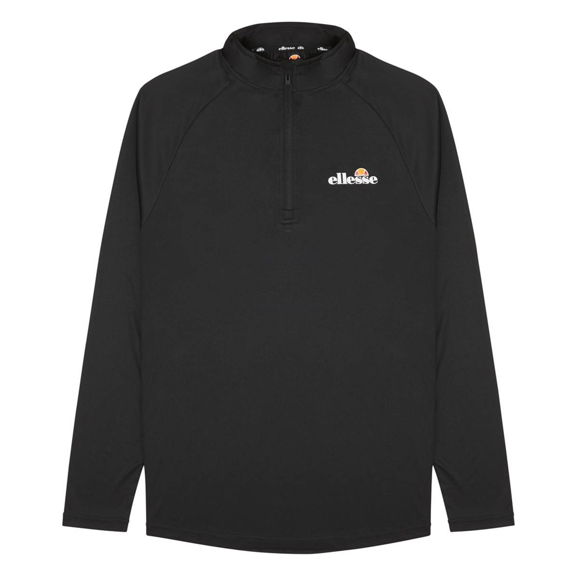 ellesse Camisa de manga larga para hombre BOVARO - Fitness, Deporte, Cuello alto, Cremallera, Logotipo Bovaro 1/2 Zip Top