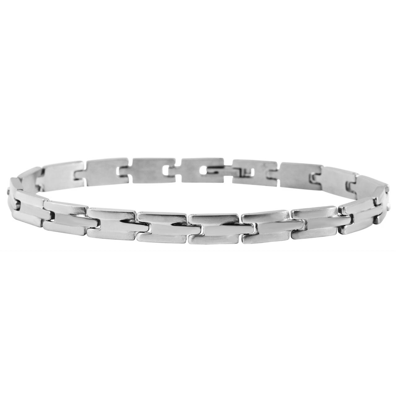 Akzent® Pulsera Prateada em Aço Inoxidável