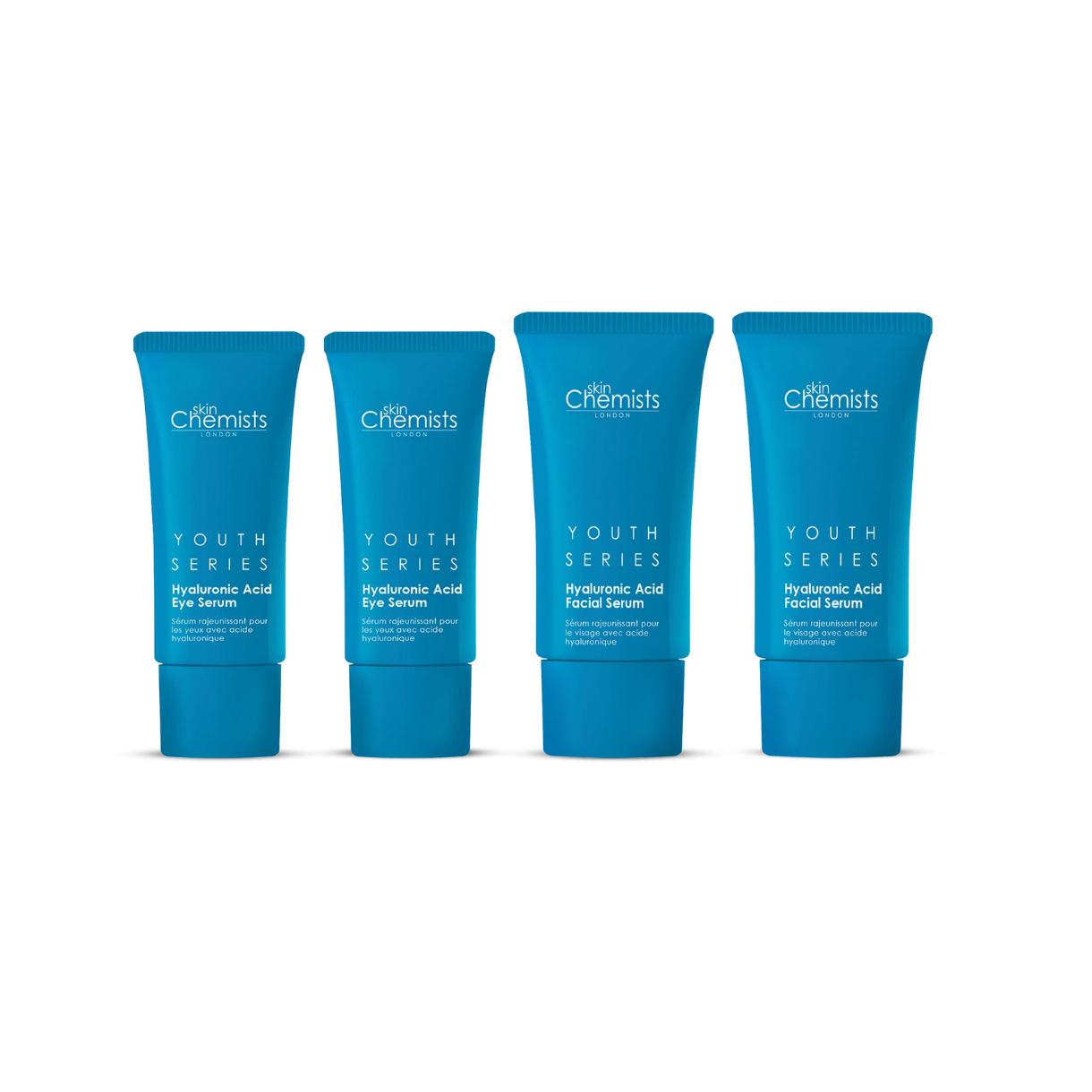skinChemists Set de Regalo para Mujer – Kit Antiedad de Hidratación Youth Series con Ácido Hialurónico, Hidratante y Antiedad para Piel Seca y Deshidratada