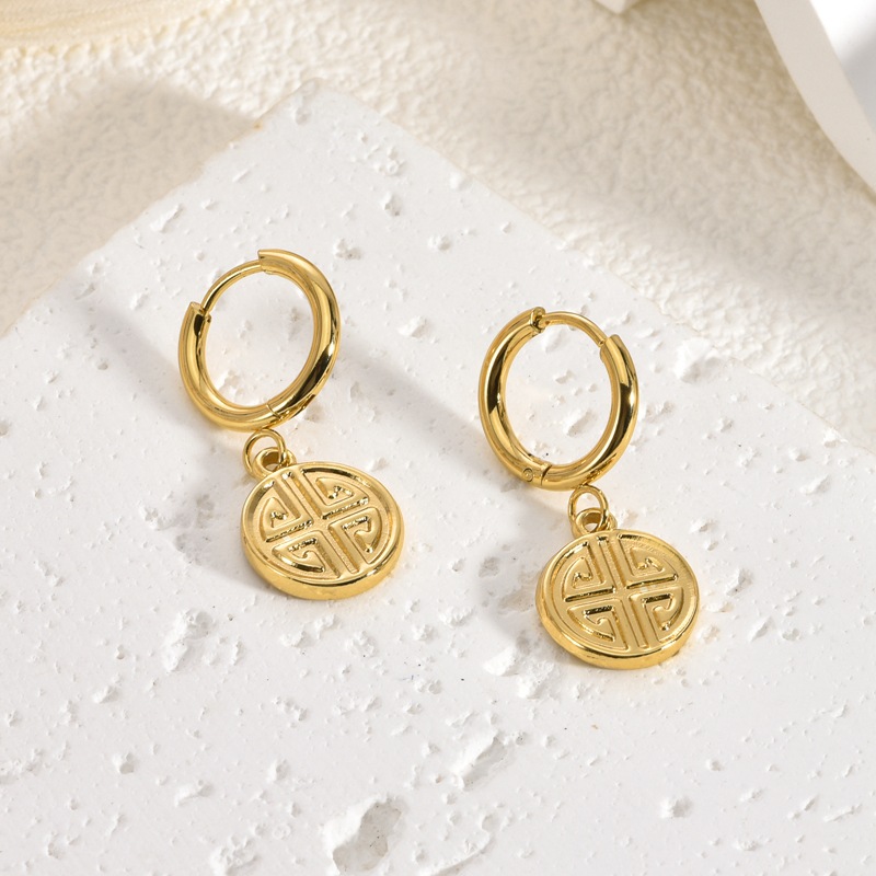 Pendientes elegantes, pendientes de botón de estilo vintage para mujer