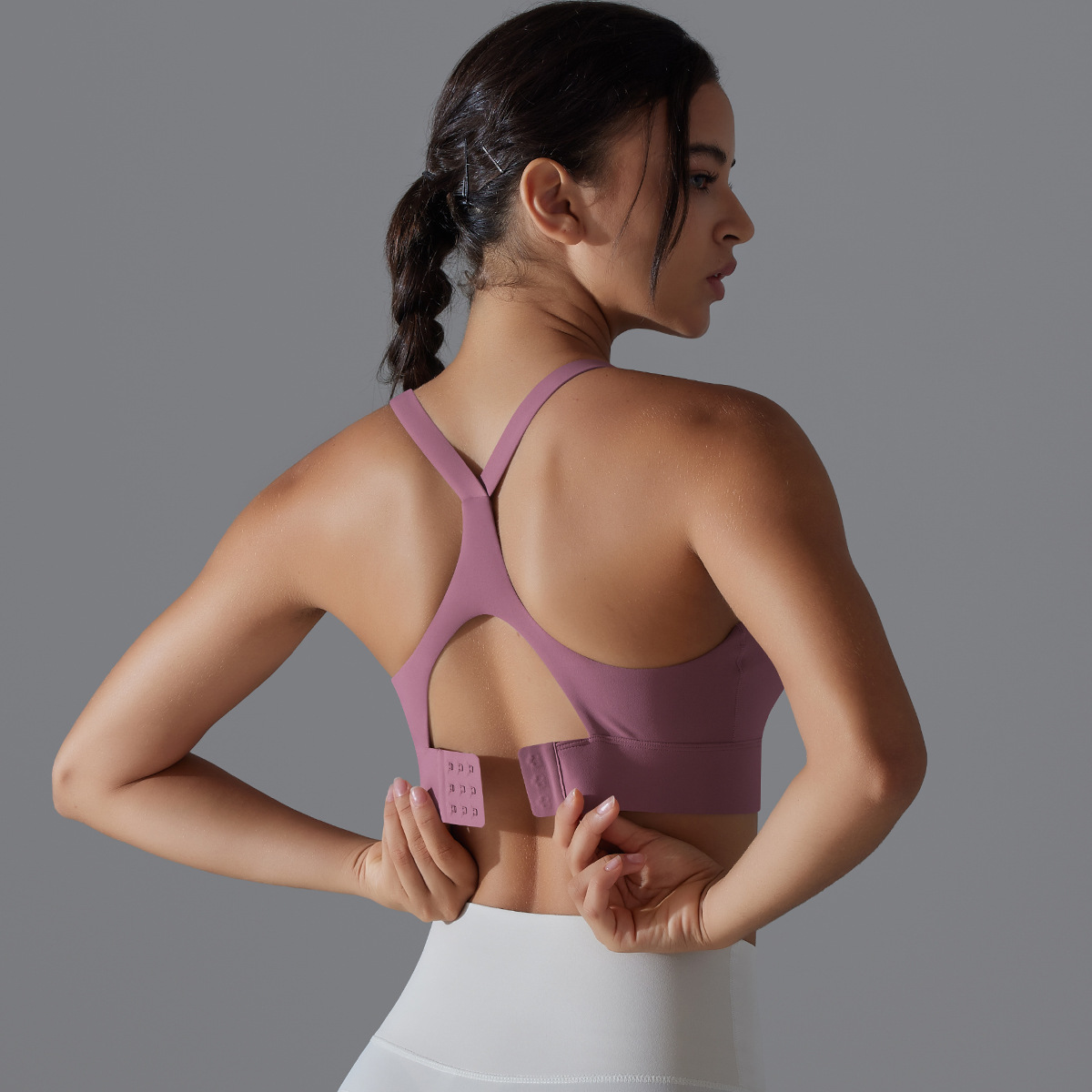 CA Sujeto Deportivo con espalda Descubierta para Mujer, ropa interior de entrenamiento con pala ajustable para correr, Fitness, Gimnasio, Bralette Acolchado, ropa Deportiva