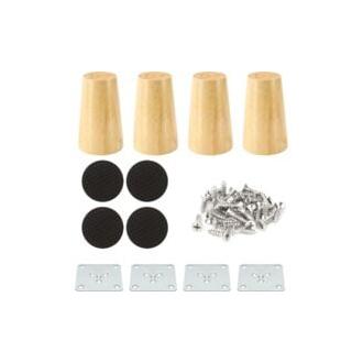 CA Sollbry Juego de 4 patas de madera para muebles de 8 cm, pata recta de madera para sofá, pata de cama de madera con alfombrilla antideslizante, pata de armario de madera para sofá, mueble de TV, mesa de centro, pie de cama