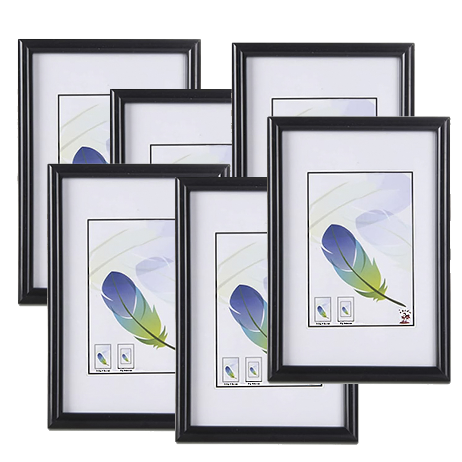 Marco de Fotos Esencial Blanco O Negro, Portafoto de PVC de color Blanco o Negro, Cuadros  para poner Fotos,   Marcos de Fotos con Cristal para Mesa y Escritorio, Hogar y Decoración, Fotos de Tamaño Estándar