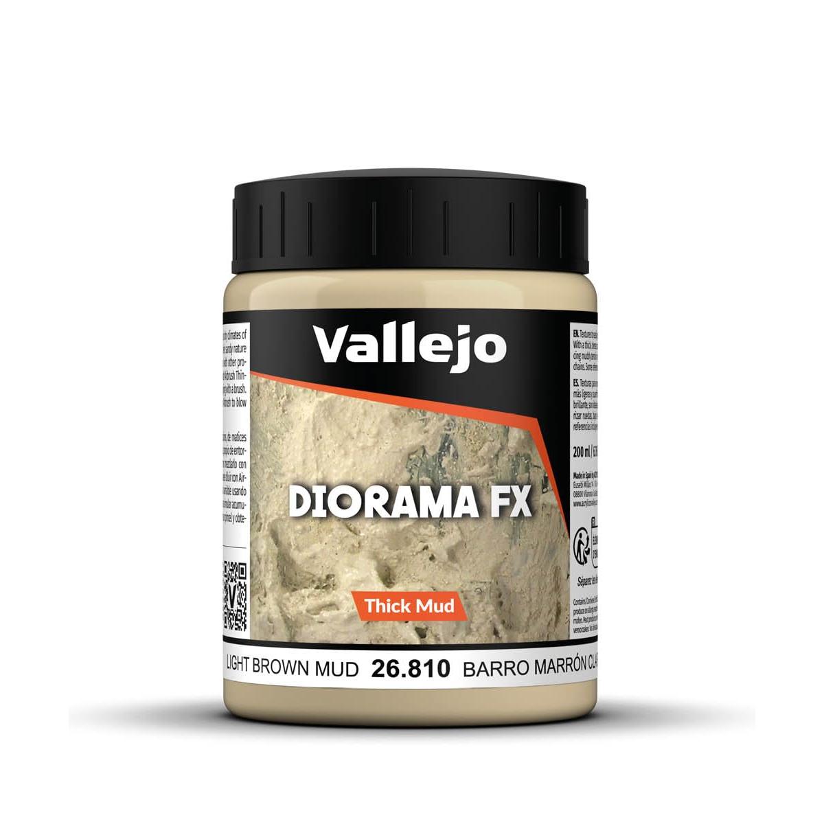 Vallejo Weathering Effects Pintura Acrílica Marrón Claro Acabado Realista, 200ml. Para Simular Texturas de Barro u Oxido para Modelismo